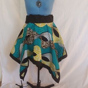 AFRICAN PRINT HANDKERCHIEF SKIRT